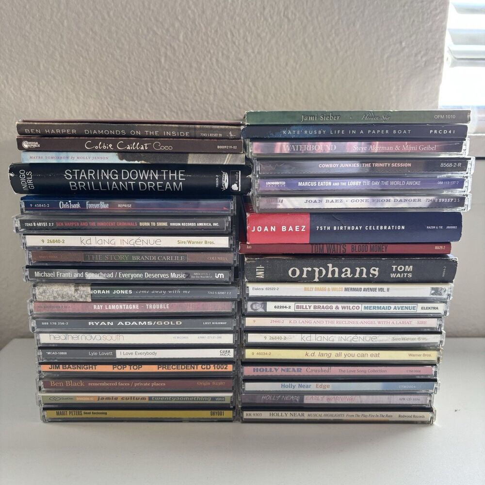 Singer Songwriter Music Album CD Lot Of 37 Issak Harper Carlile Lang Baez Waits